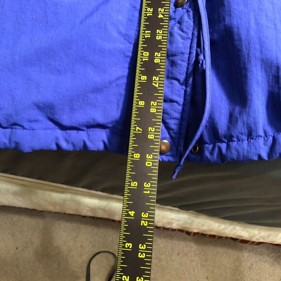 L.L. Bean Women's Down Coat Large? Hooded Winter Jacket Blue Nylon Coat - Picture 6 of 16